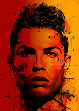Cristiano Ronaldo Portrait - Abstract Art