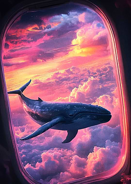 Whale Sky Airplane Window