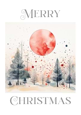 Merry Christmas Winter Scene