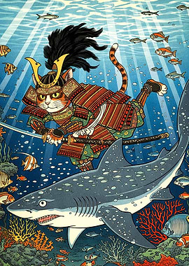 Samurai Cat Shark Underwater