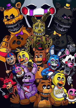 Five Nights at Freddy's characters artwork
