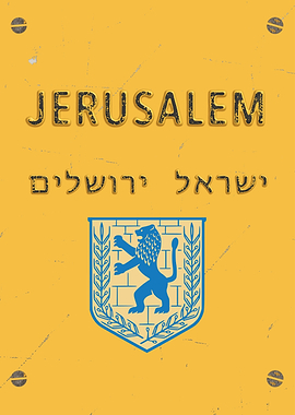 Jerusalem vintage travel poster