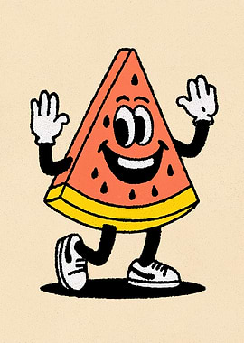 Cartoon Watermelon Slice
