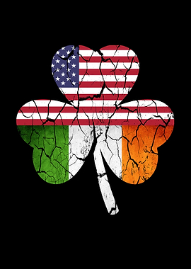 American Irish Shamrock Flag