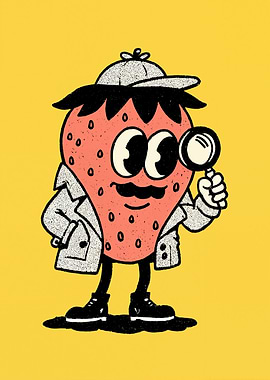Strawberry Detective Cartoon