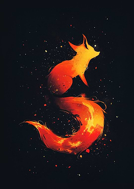Fiery Fox Silhouette