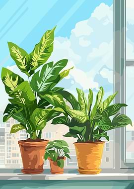 Indoor Plants by the Window