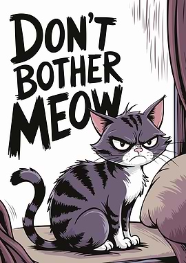 Grumpy Cat Cartoon: Don't Bother Meow