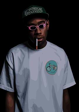 Tyler, the Creator Portrait with Cigarette