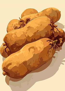 Butternut Squash Still Life Illustration