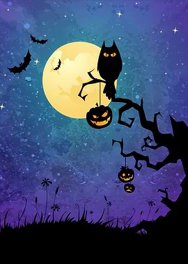 Halloween Night Scene