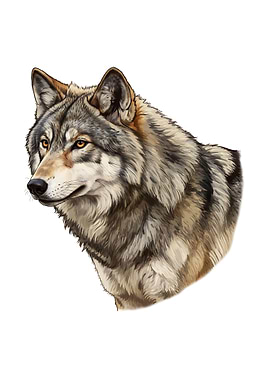 Wolf Head Portrait