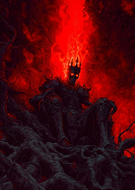 Lich Undead King on Throne of Roots