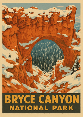 Bryce Canyon National Park Vintage Poster