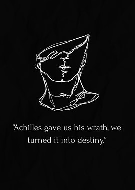 Achilles Wrath Destiny Minimalist Art