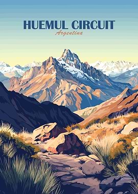Huemul Circuit Argentina Landscape Art
