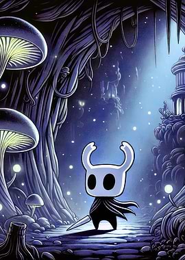 Hollow Knight in Mushroom Forest