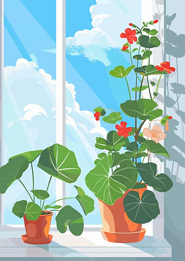 Indoor Plants by the Window