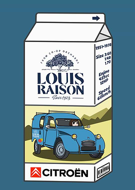 Citroen Car Milk Carton Design