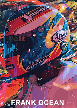Frank Ocean Racing Helmet Art