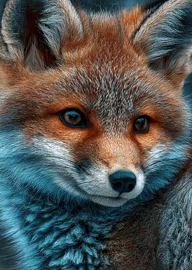 Close-up Portrait of a Red Fox