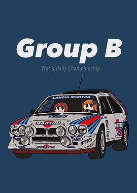 Group B Rally Car with Anime Style