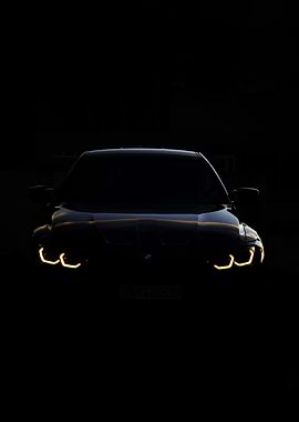 BMW car in the dark
