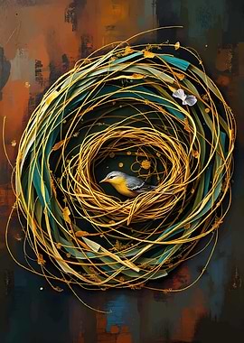 Nest Weaver Abstract Painting