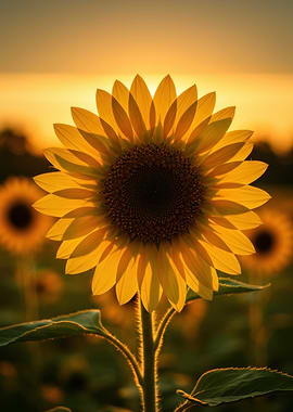 Sunflower at Sunset