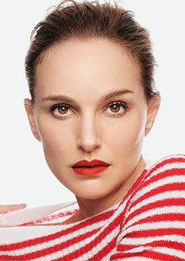 Natalie Portman Portrait with Red Lipstick