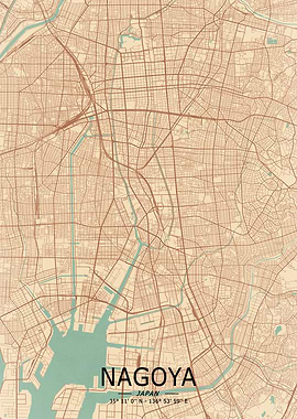 Nagoya Vintage Map