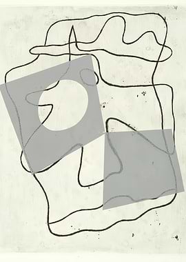 jean arp Abstract Composition with Lines and Shapes