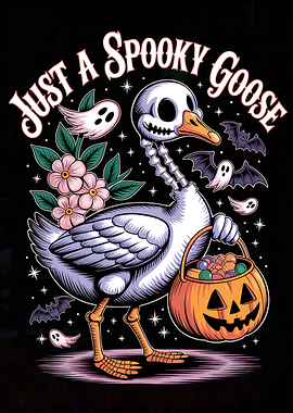 Spooky Goose Halloween Illustration