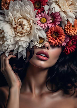 Floral Beauty Portrait