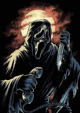 Ghostface with Knife and Phone