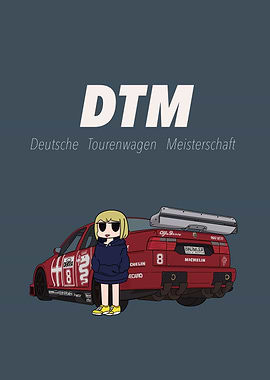 DTM Alfa Romeo Cartoon Illustration