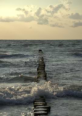 Ocean pier at sunset