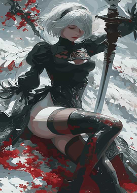 2B Nier Automata Digital Art