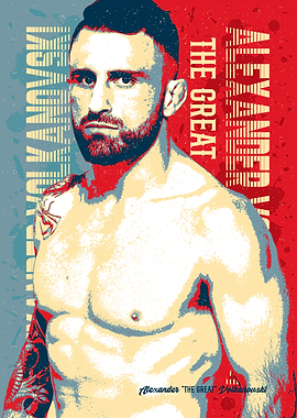Alexander Volkanovski MMA Pop Art Portrait