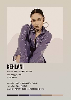 Kehlani Minimalist Portrait Poster