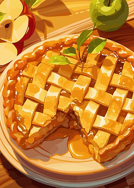Delicious Apple Pie Illustration