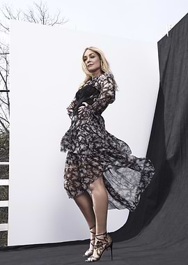 Woman in Floral Dress Fashion Photo