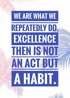 Inspirational Quote with Palm Leaf Background