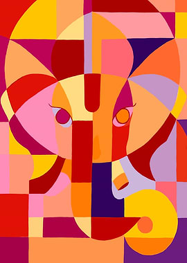 Abstract Ganesha Art