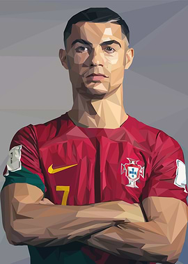 Cristiano Ronaldo Polygon Portrait