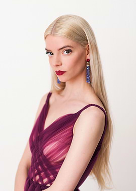 Anya Taylor-Joy in Purple Dress