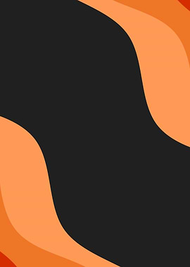 Abstract Orange and Black Wavy Background