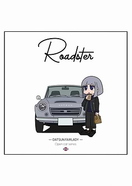 Datsun Fairlady Roadster with Anime Girl