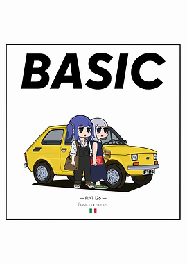 Fiat 126 with Anime Girls