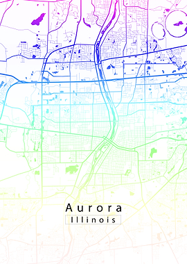 Aurora Illinois City Map